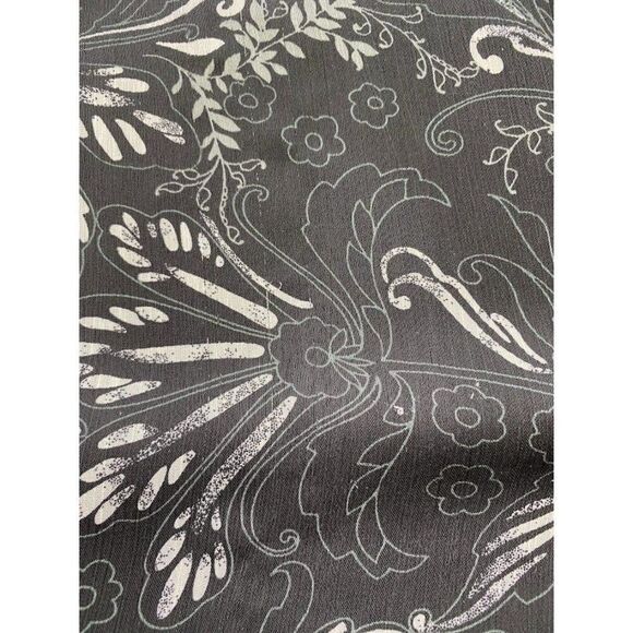 SAG HARBOR Black White Floral 2‎ Pc Button Down Top MP & A Line Skirt 6P Petite - Picture 10 of 10